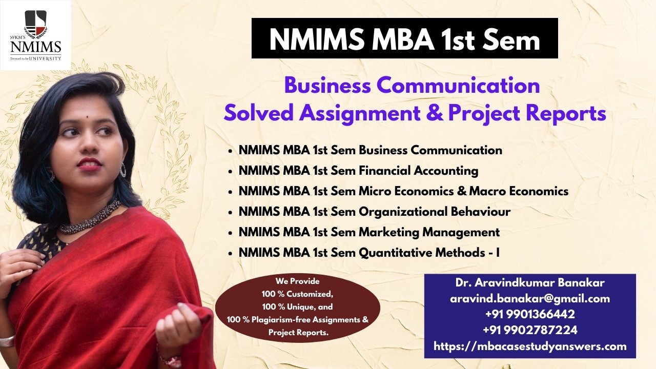 NMIMS MBA Research Methodology Solved Answer Assignment