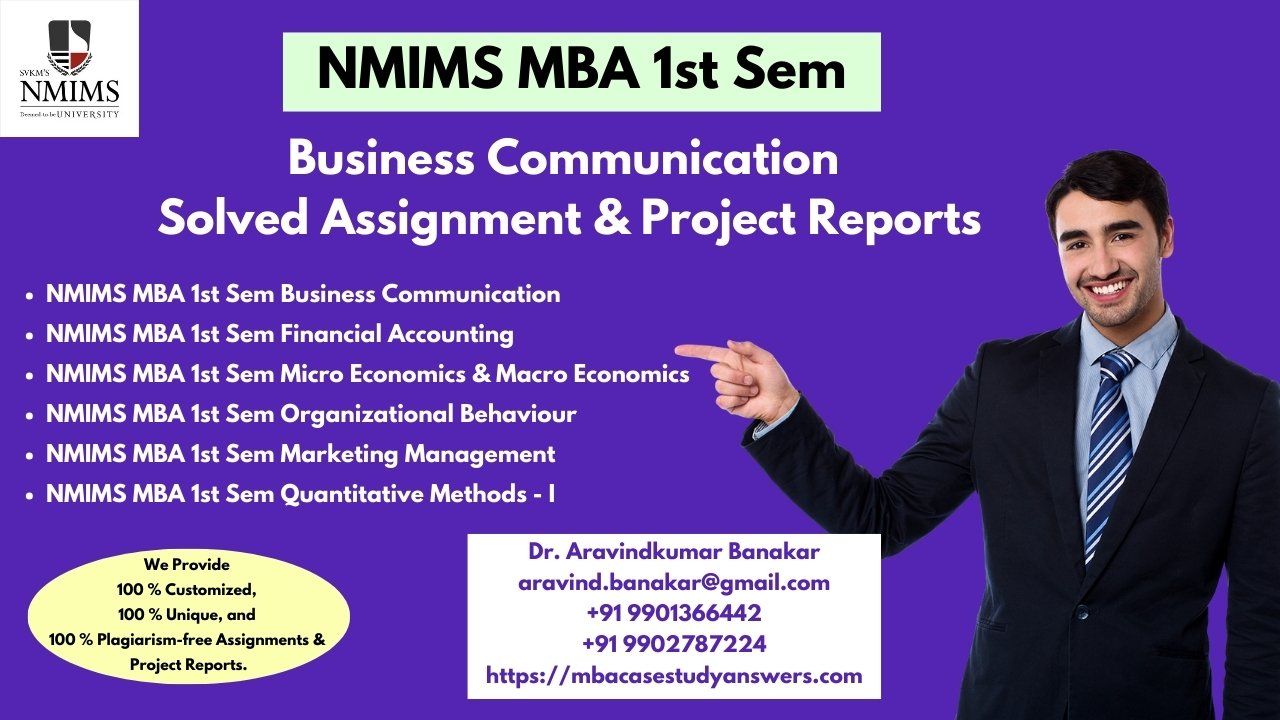 How can I get the NMIMS MBA Business Analytics Solved Assignment