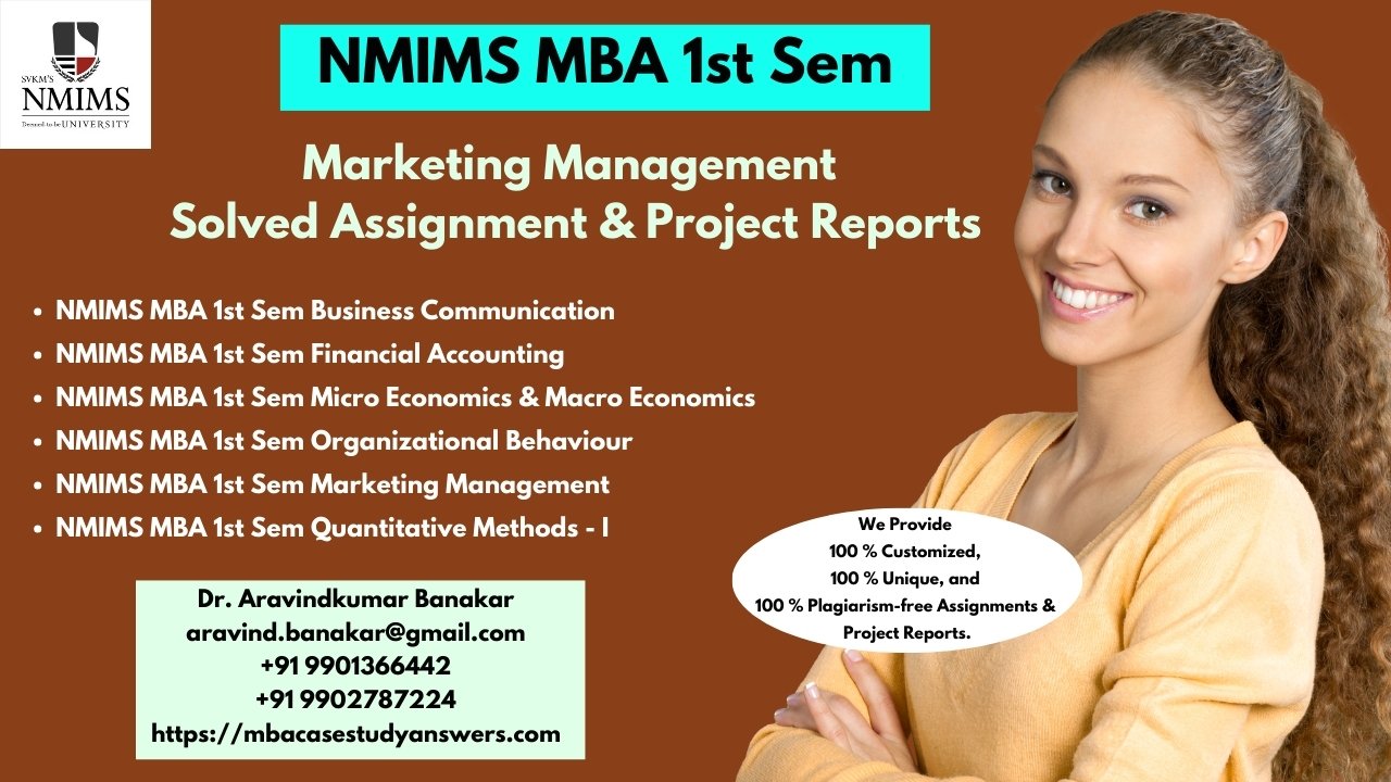 NMIMS MBA Total Quality Management Solved Answer Assignment