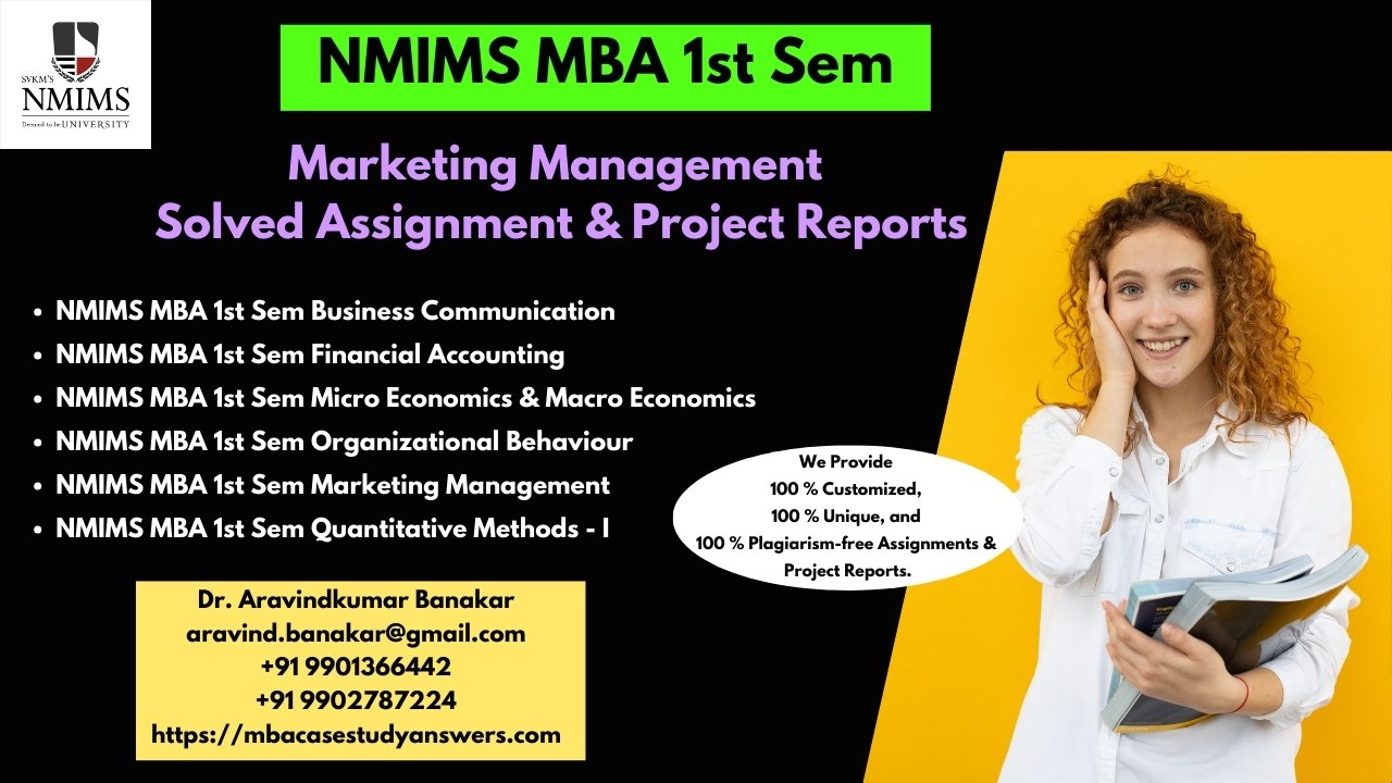 NMIMS MBA Entrepreneurship and Venture Capital Management Solved Answer Assignment