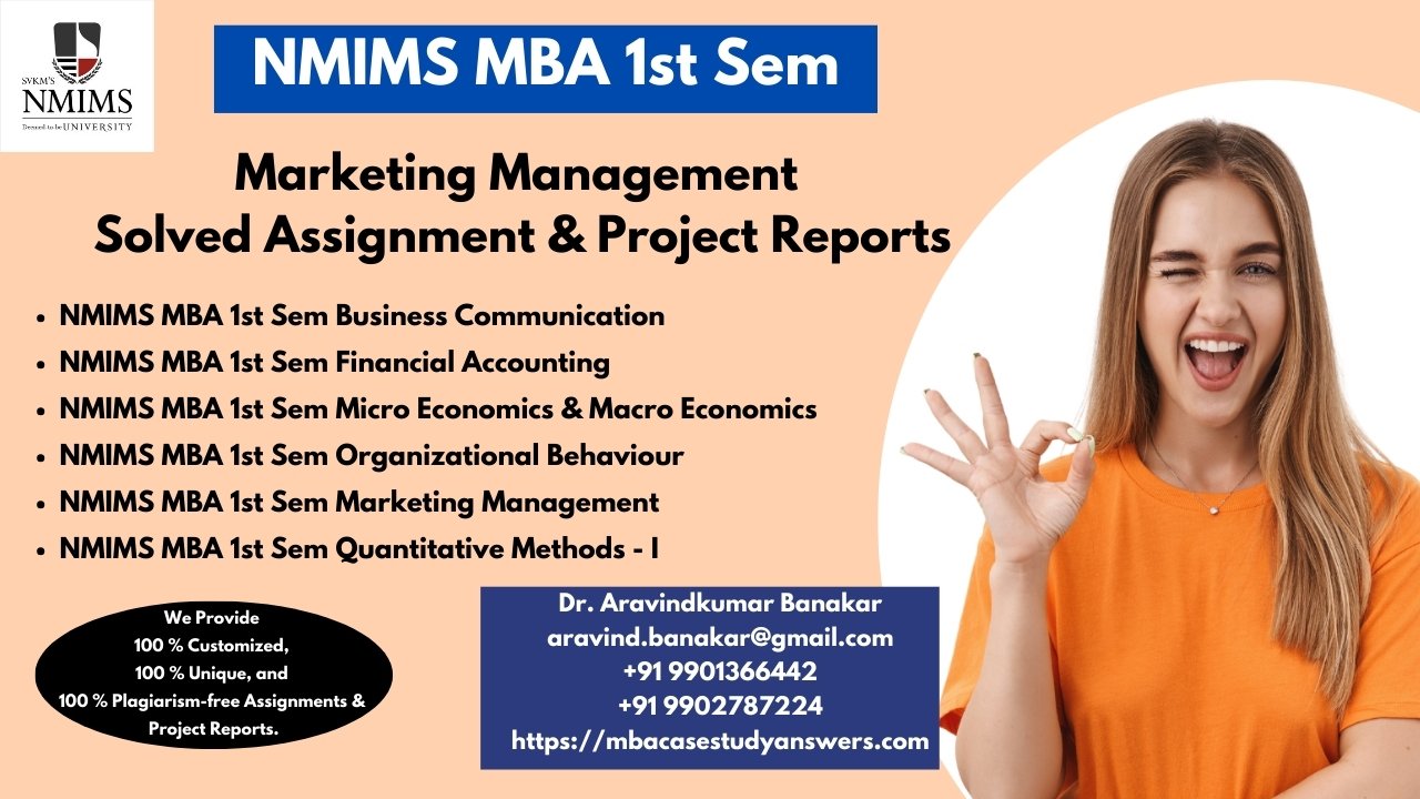 NMIMS MBA Customer Relationship Management Solved Answer Assignment