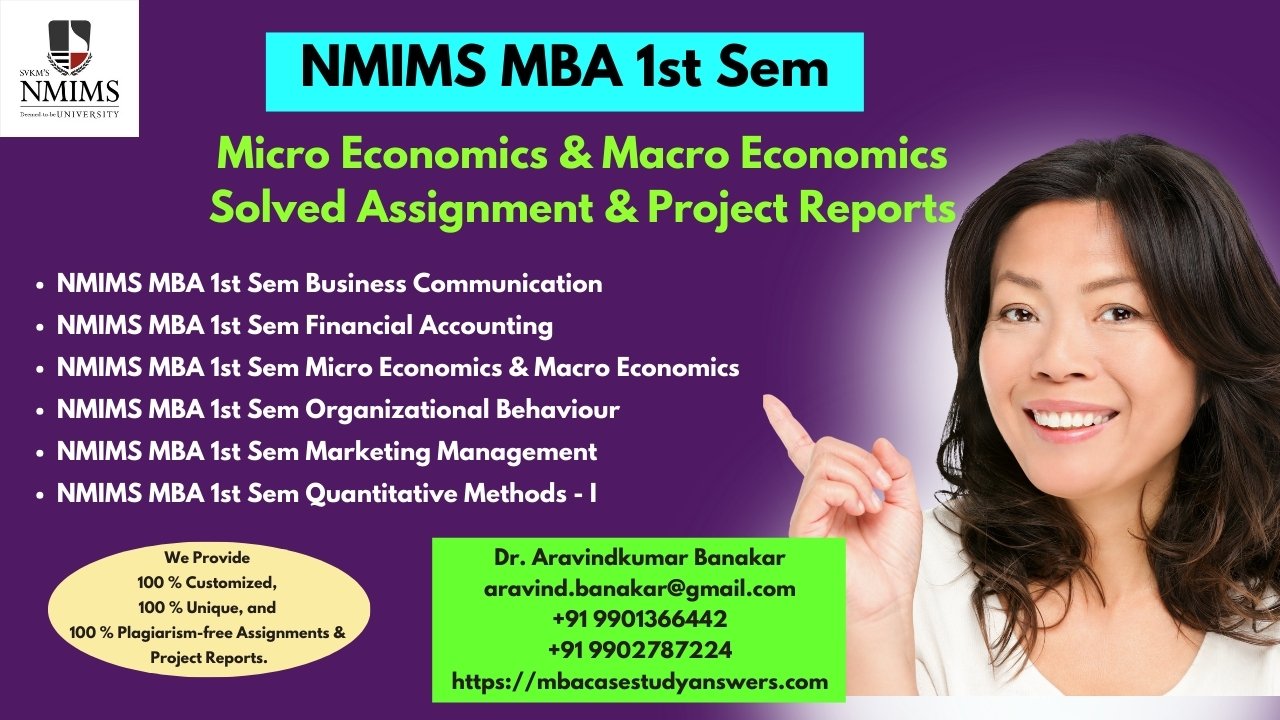 NMIMS MBA Cost & Management Accounting Solved Answer Assignment