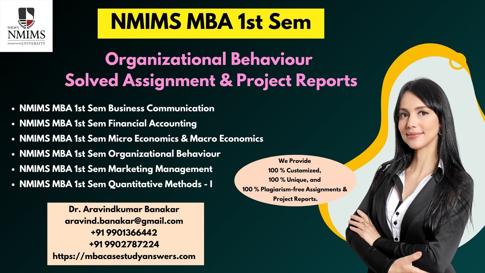 NMIMS MBA Consumer Behavior Solved Answer Assignment