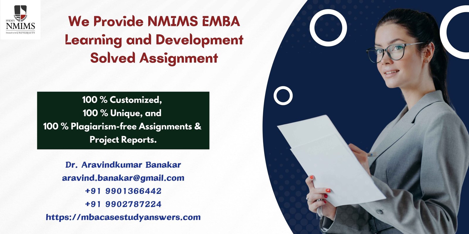 How can I get the NMIMS EMBA Managerial Accounting Decision Making and Performance Management Solved Assignment