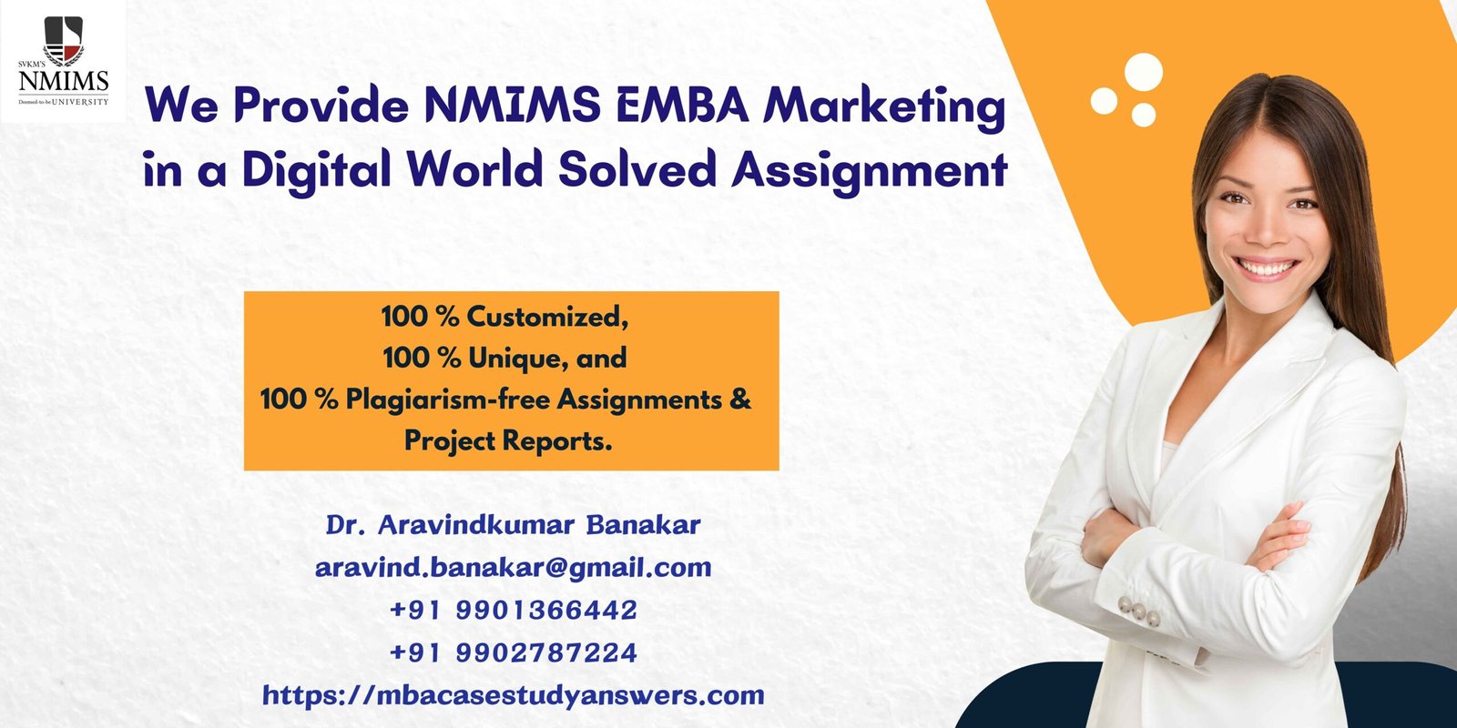 How can I get the NMIMS EMBA Term 1 Quantitative Methods Online Course - HBR Solved Assignment