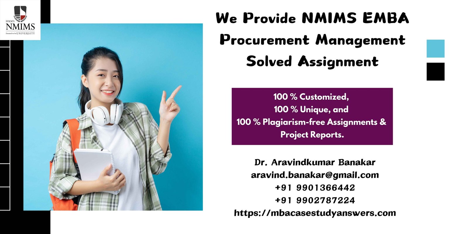 How can I get the NMIMS EMBA Quantitative Methods Concepts & Applications Solved Assignment