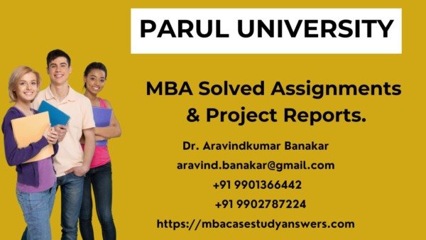 Solved Parul University BBA Fundamentals of Marketing Management Assignment