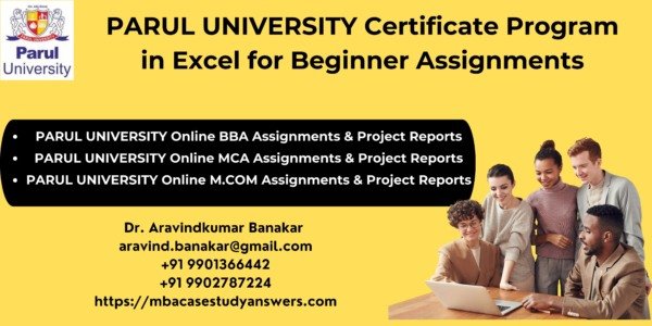 Solved Parul University BBA Business Statistics-1 Assignment